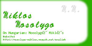 miklos mosolygo business card