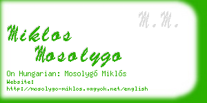 miklos mosolygo business card
